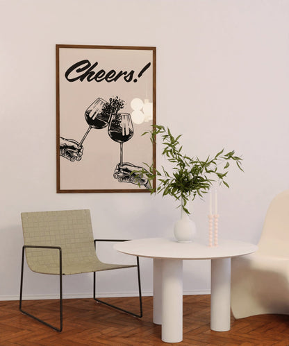 Cheers! Wine Art Print - POSTERAMI