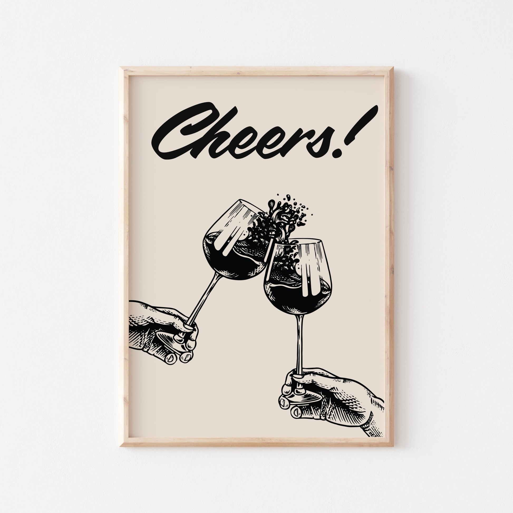 Cheers! Wine Art Print - POSTERAMI