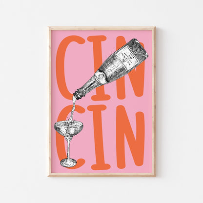 Cin Cin Art Print (more colors) - Posterami