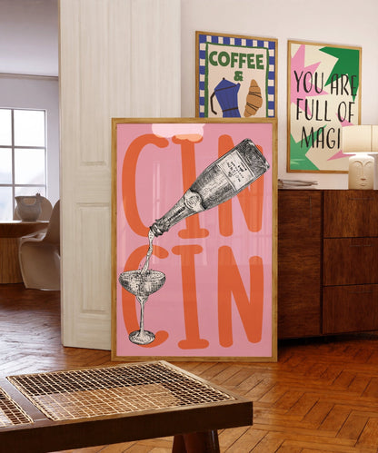 Cin Cin Art Print (more colors) - Posterami