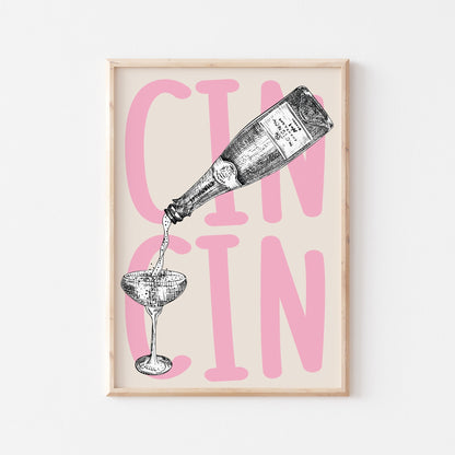 Cin Cin Art Print (more colors) - Posterami