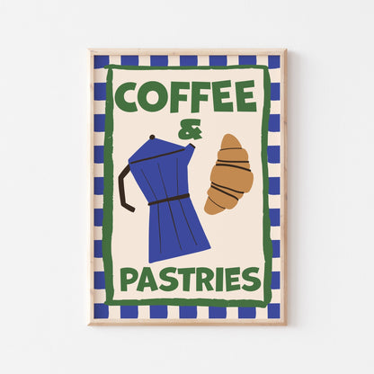 Coffee And Pastries Art Print - Posterami