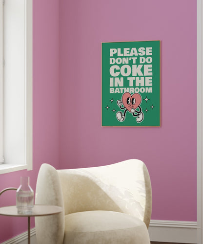 Coke In The Bathroom Print No. 1 - POSTERAMI