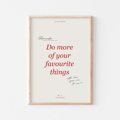 Favourite Things Art Print - Posterami