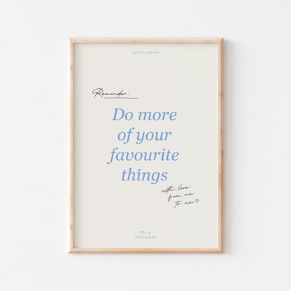 Favourite Things Art Print - Posterami