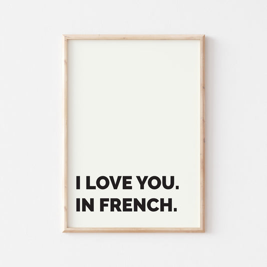 I Love You In French Print No. 2 - POSTERAMI