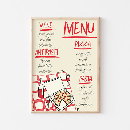 Italian Food Menu - POSTERAMI