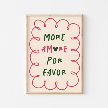 More Amore Por Favor Art Print - Posterami