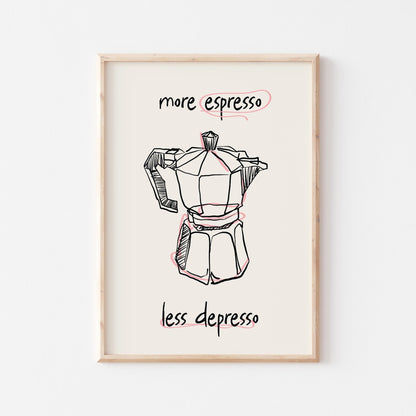 More Espresso Less Depresso No. 7 - POSTERAMI