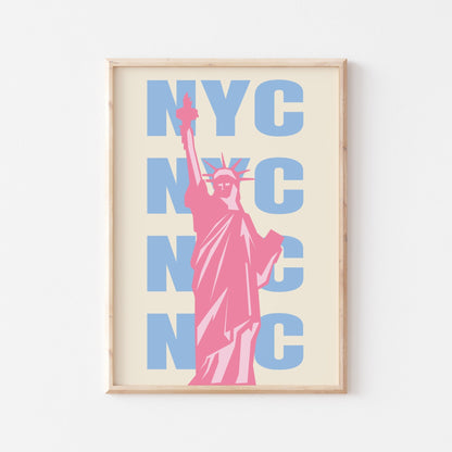 NYC Print Blue - POSTERAMI