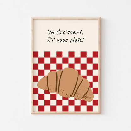 One Croissant Art Print - Posterami