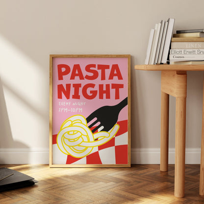 Pasta Night Art Print - Posterami