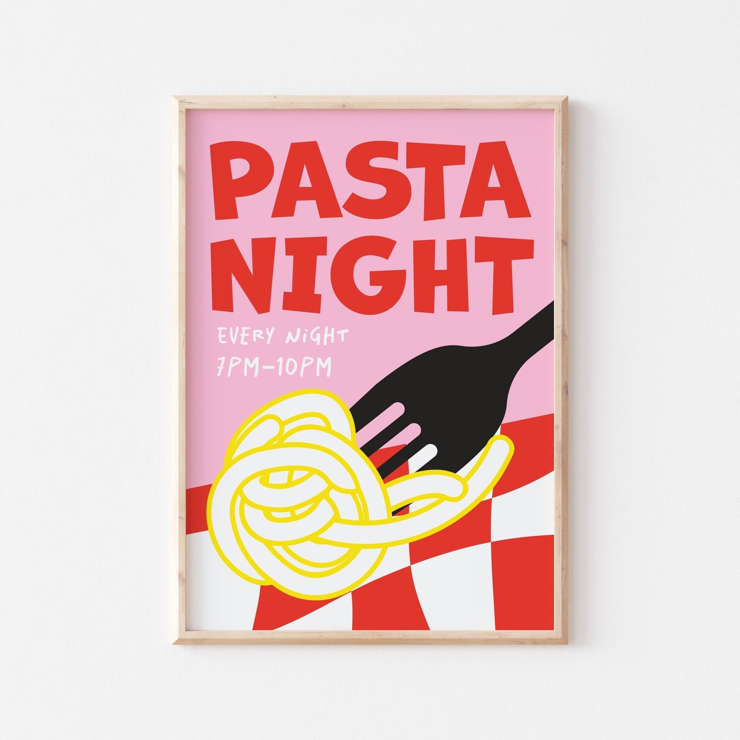 Pasta Night Art Print - Posterami