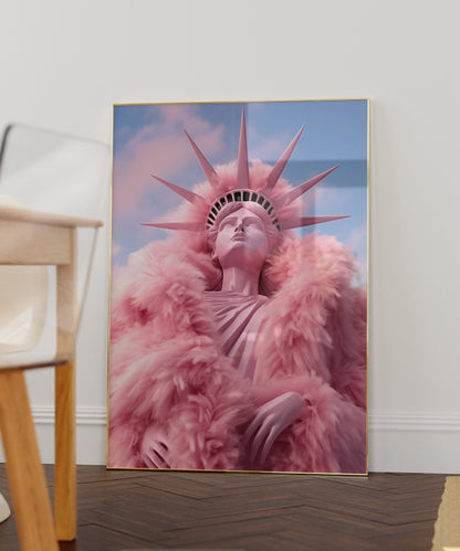 Statue of Liberty in Pink Fur - POSTERAMI