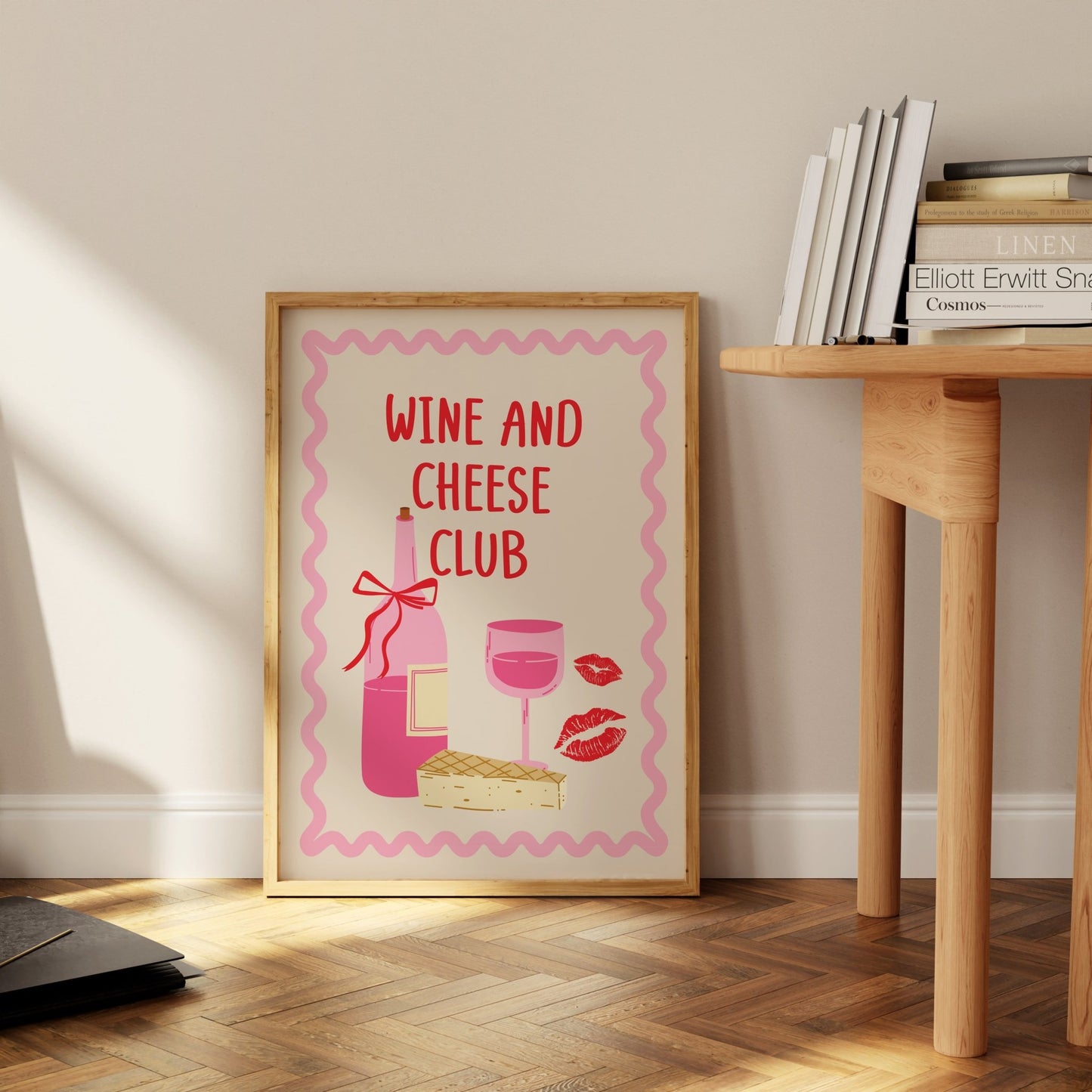 Wine And Cheese Club Art Print - Posterami